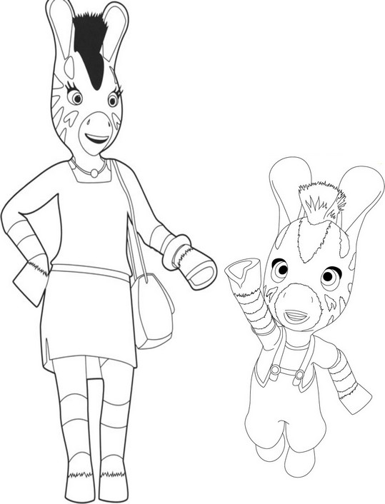coloriage zou et sa maman